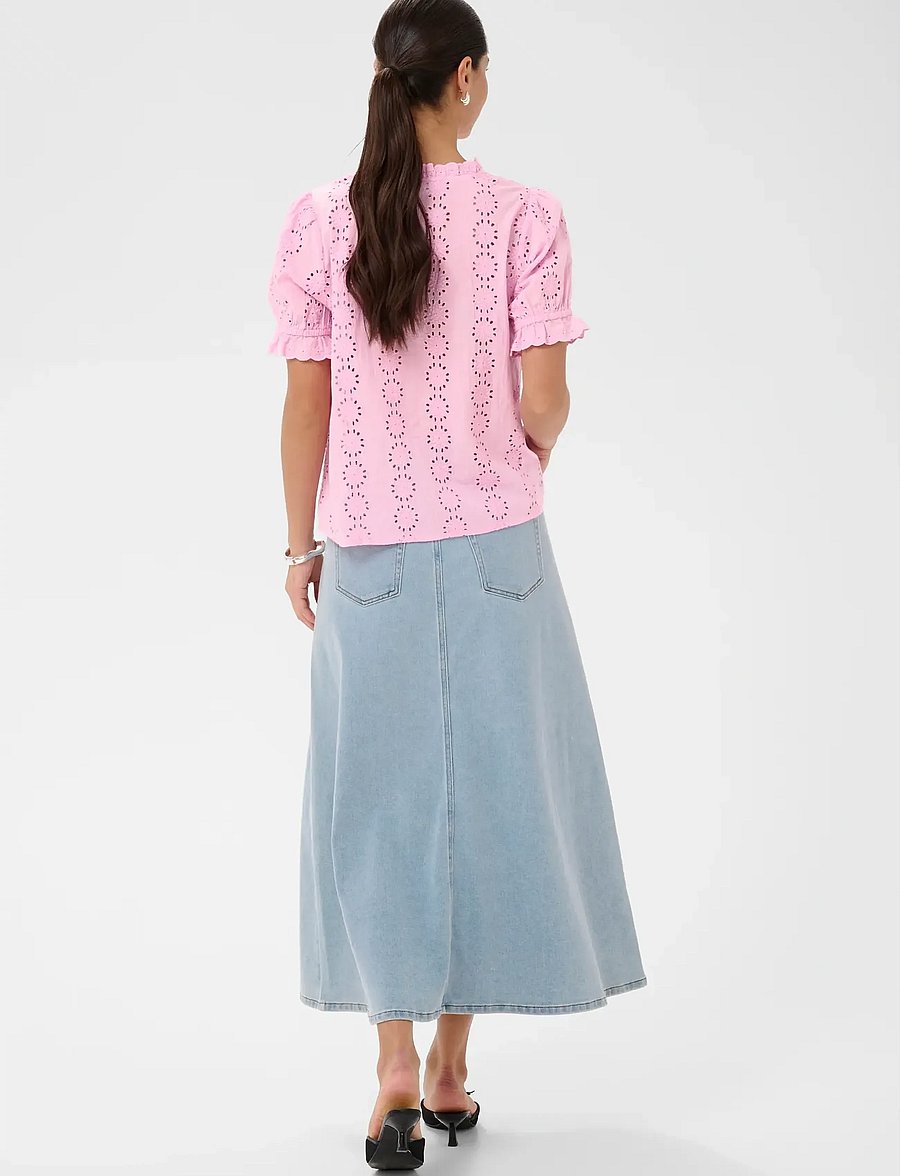 Kaffe - KAdona Blouse - kurzärmelige blusen - pink frosting - 4