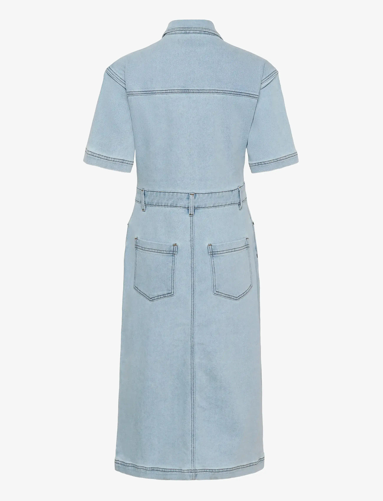 Kaffe - KAminna Dress - sommerkjoler - light blue washed denim - 2