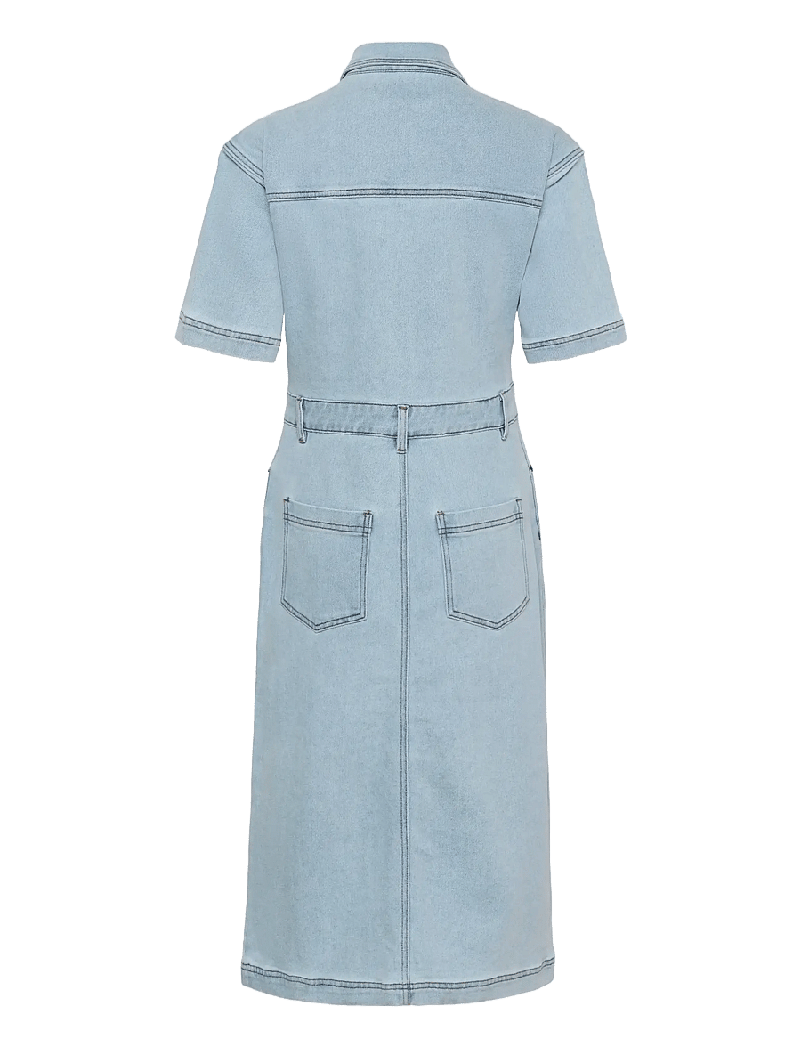 Kaffe - KAminna Dress - sommerkleider - light blue washed denim - 2