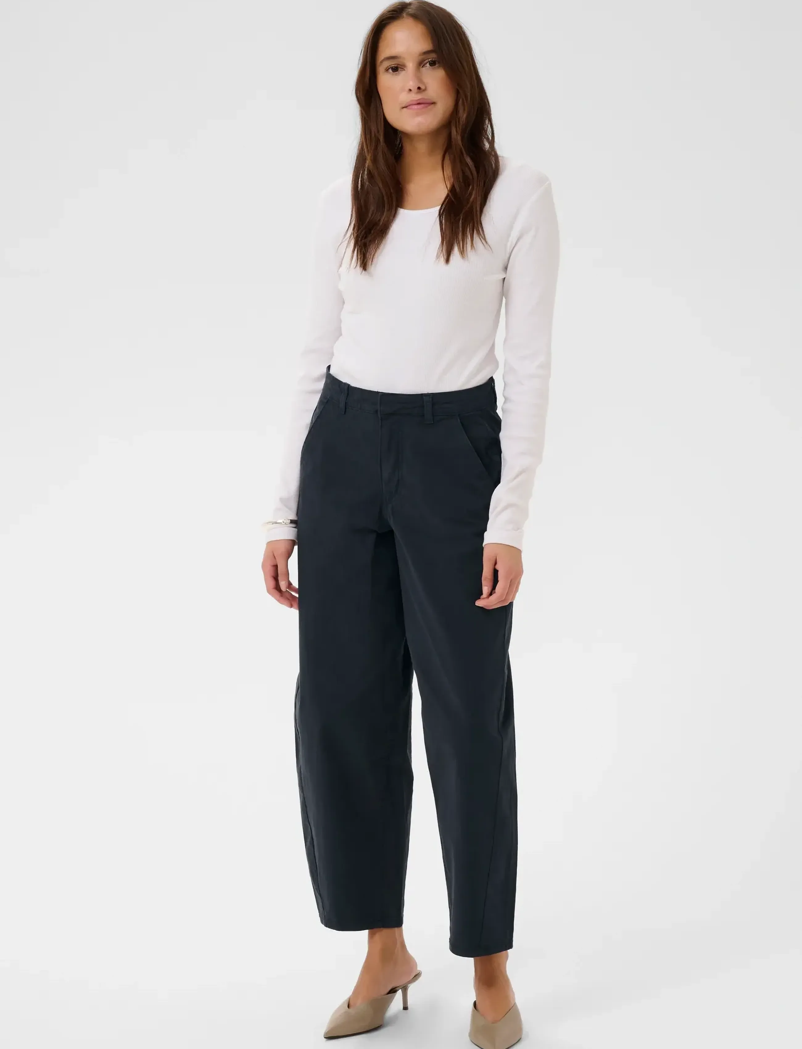 Kaffe - KAmette Barrel Pant - barrel-hosen - midnight marine - 3