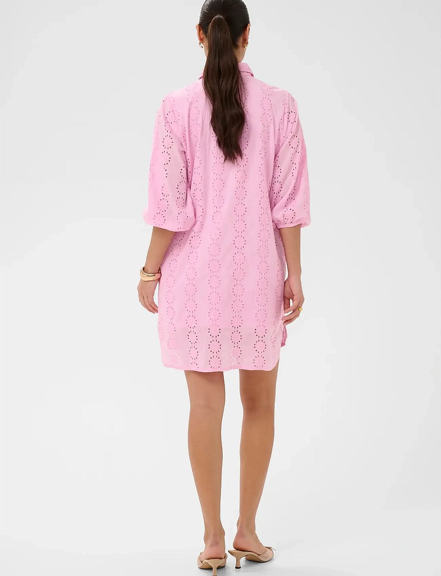 Kaffe - KAdona Shirt Dress - skjortekjoler - pink frosting - 4