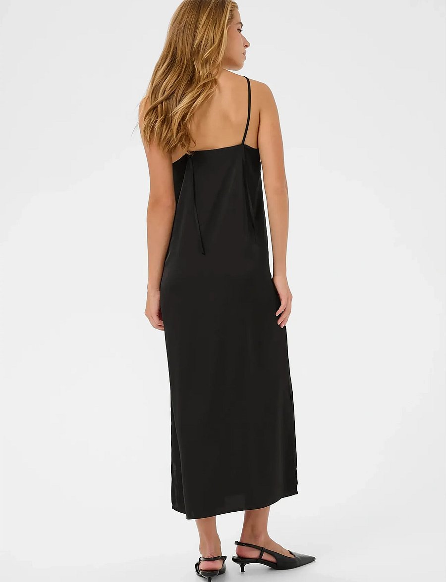 Kaffe - KArory Sateen Dress - sukienki na ramiączkach - black deep - 4