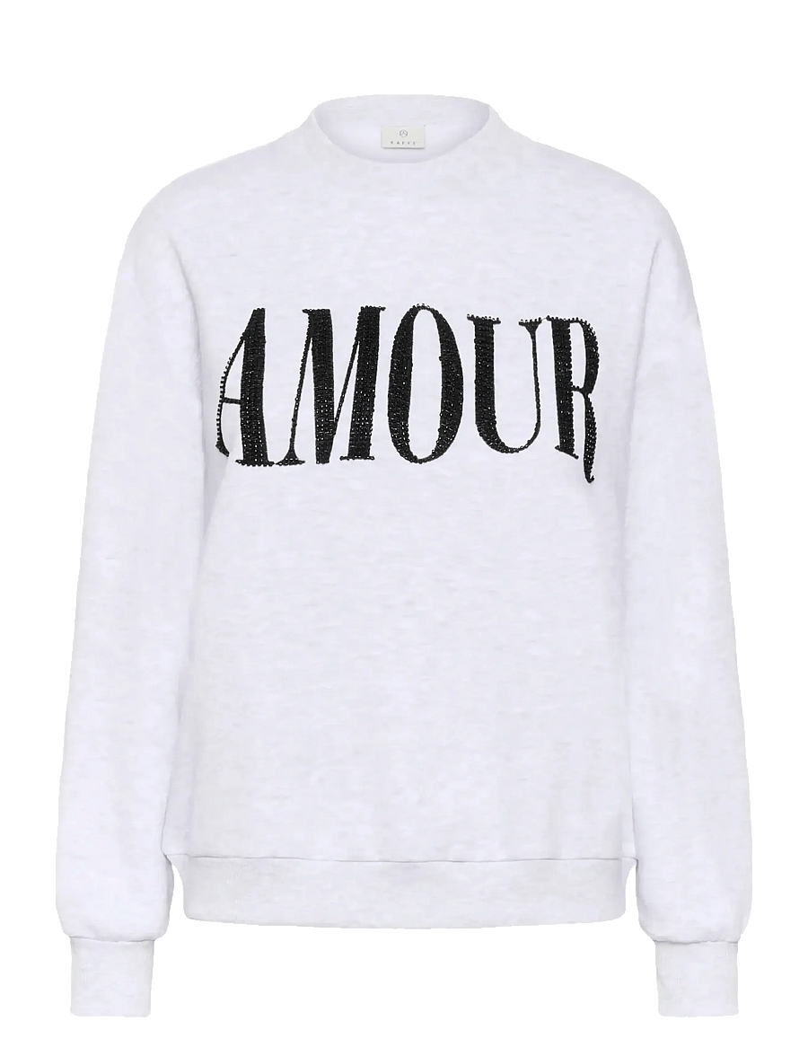 Kaffe - KAmelody Sweatshirt - alltags-style - light grey melange - 1