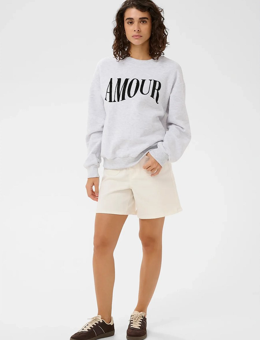 Kaffe - KAmelody Sweatshirt - alltags-style - light grey melange - 3