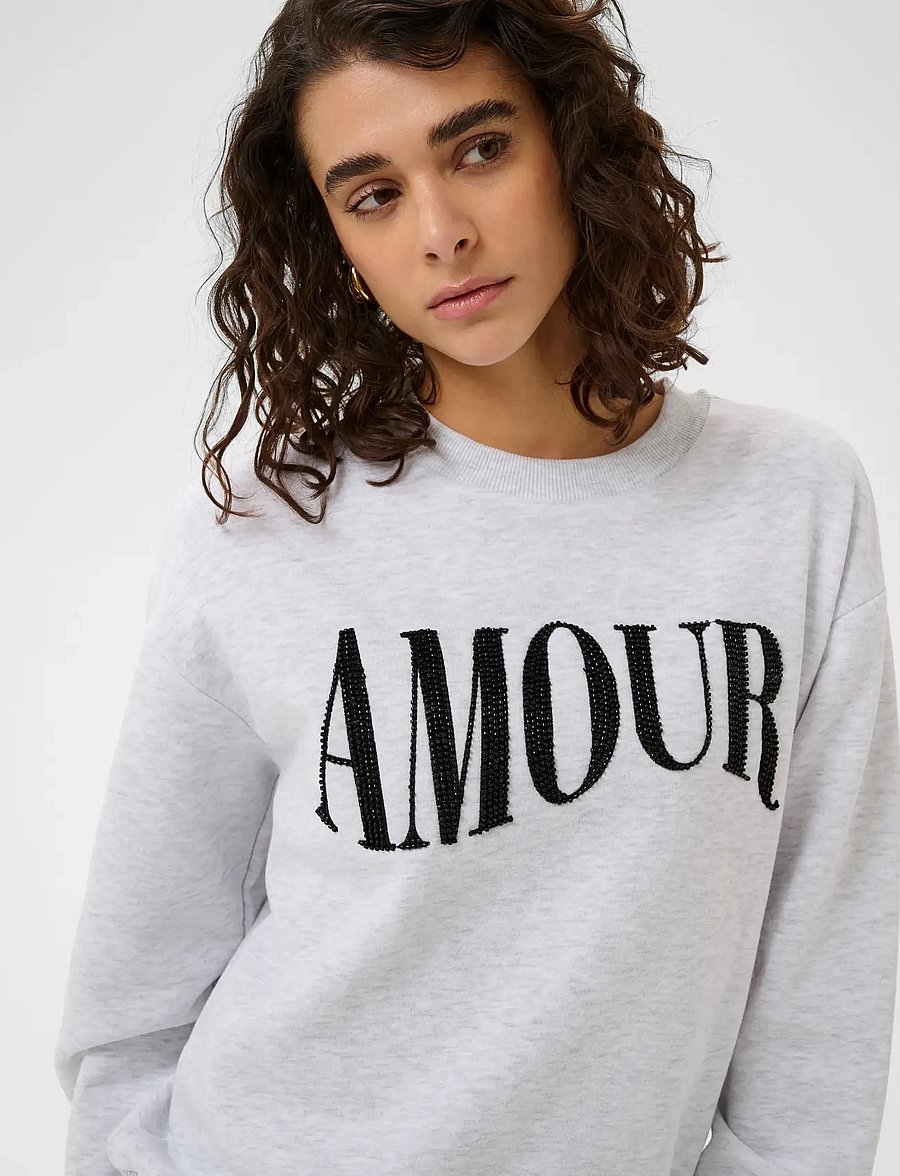 Kaffe - KAmelody Sweatshirt - alltags-style - light grey melange - 5