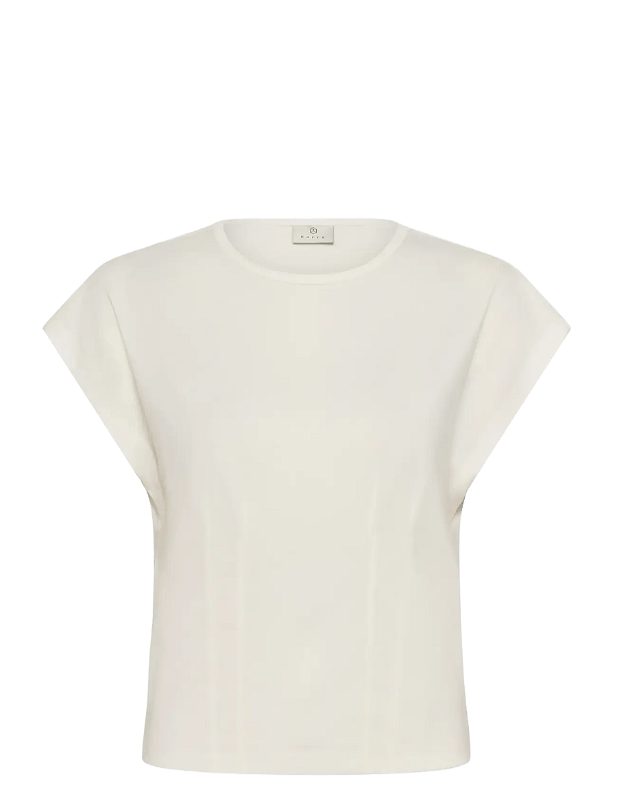 Kaffe - KAlise pleat blouse - t-shirts - chalk - 1