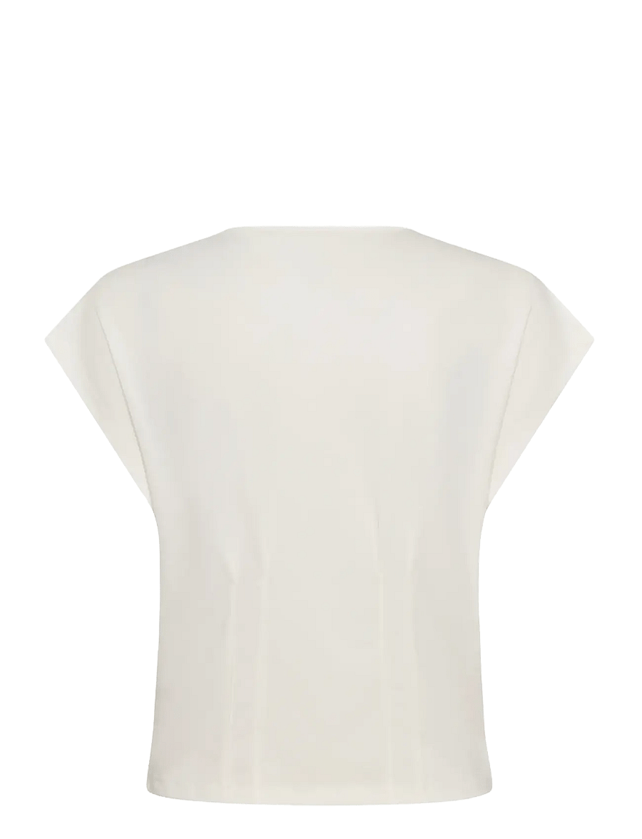 Kaffe - KAlise pleat blouse - t-shirts - chalk - 2