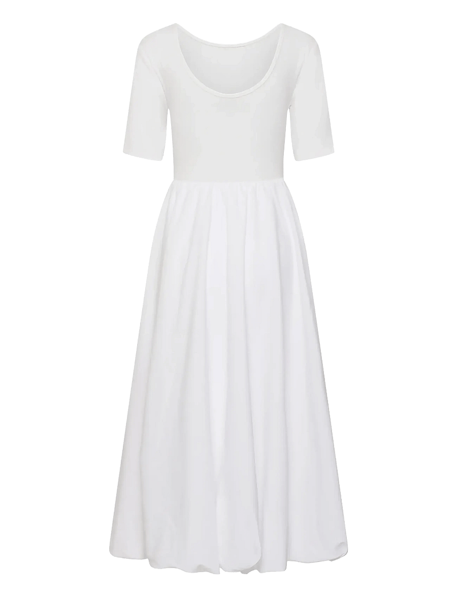 Kaffe - KAkirsten 1/2 SL Dress - confirmation - optical white - 1
