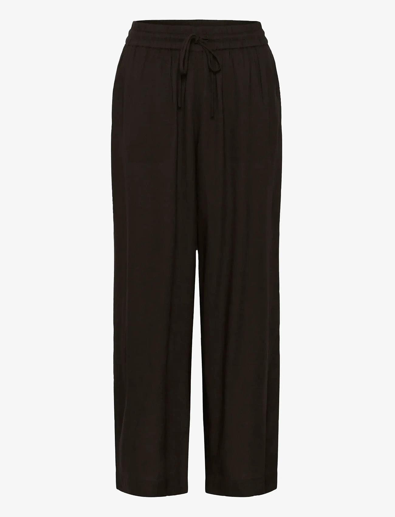 Kaffe - KAmilia Wide Pant - hosen mit weitem bein - black coffee - 1
