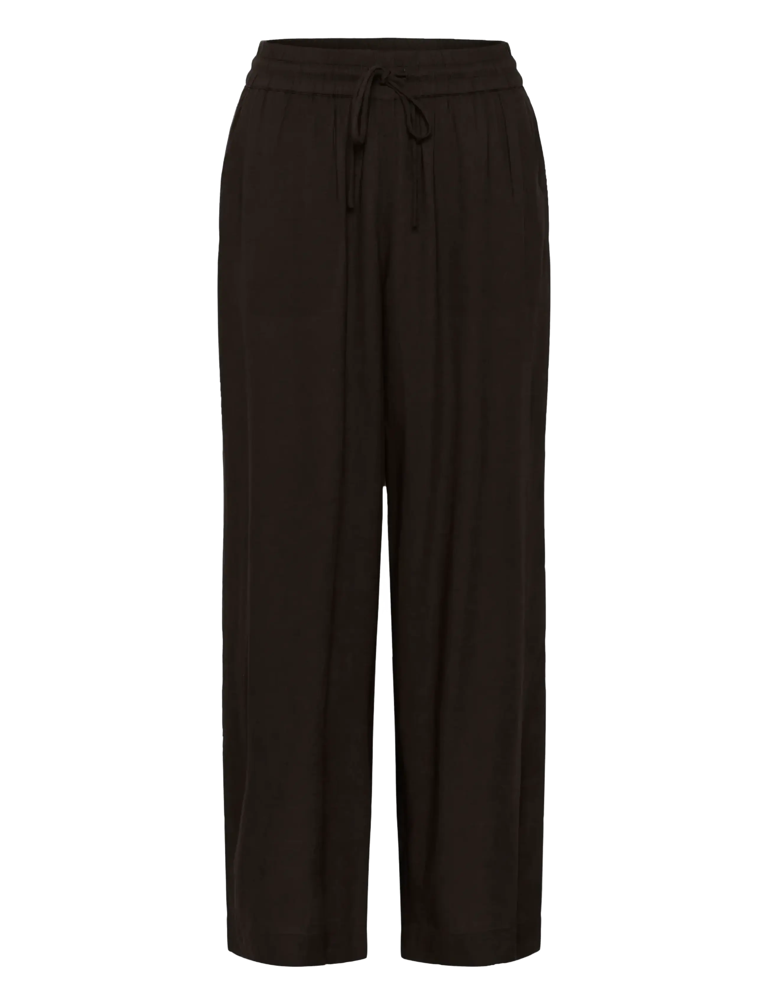 Kaffe KAmilia Wide Pant - Püksid - BLACK COFFEE / brown