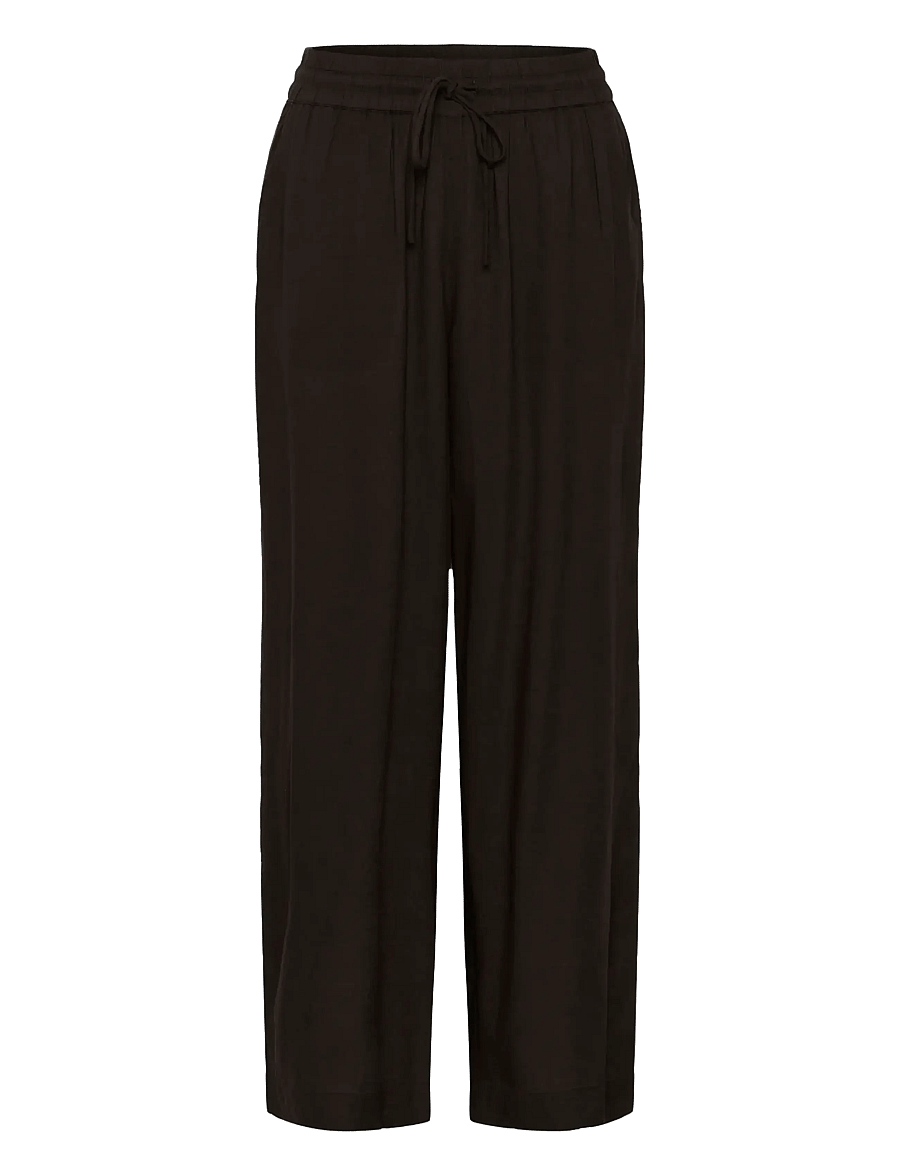 Kaffe - KAmilia Wide Pant - hosen mit weitem bein - black coffee - 1
