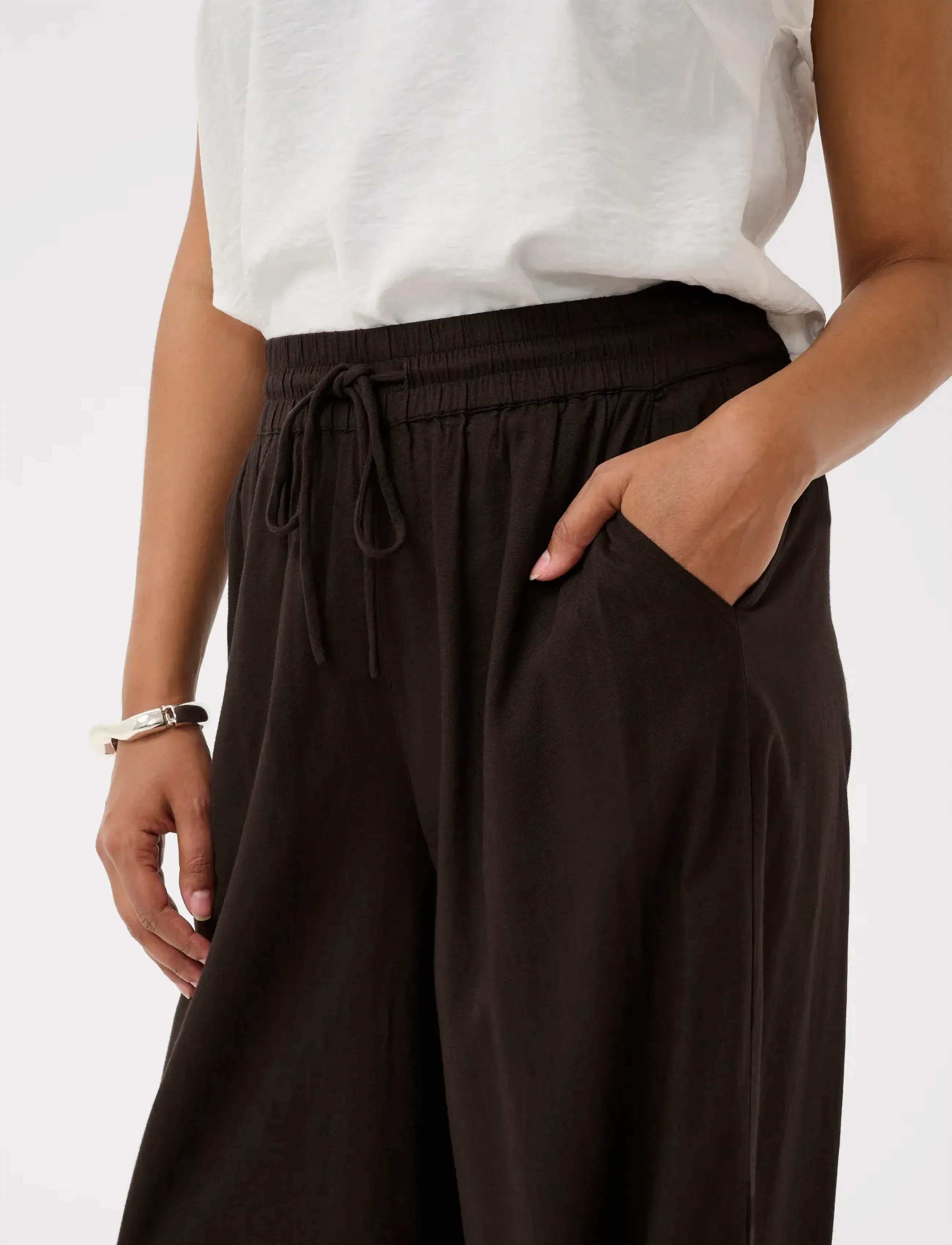 Kaffe - KAmilia Wide Pant - wide leg trousers - black coffee - 5