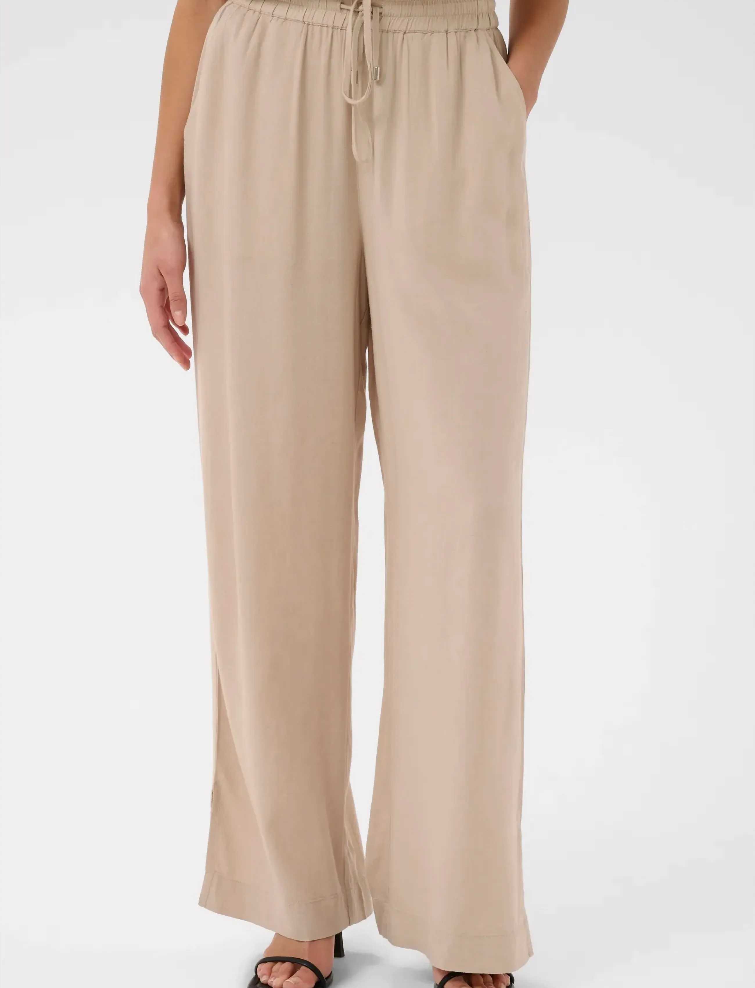 Kaffe KAmilia Wide Pant - Kaffe - FEATHER GRAY / beige