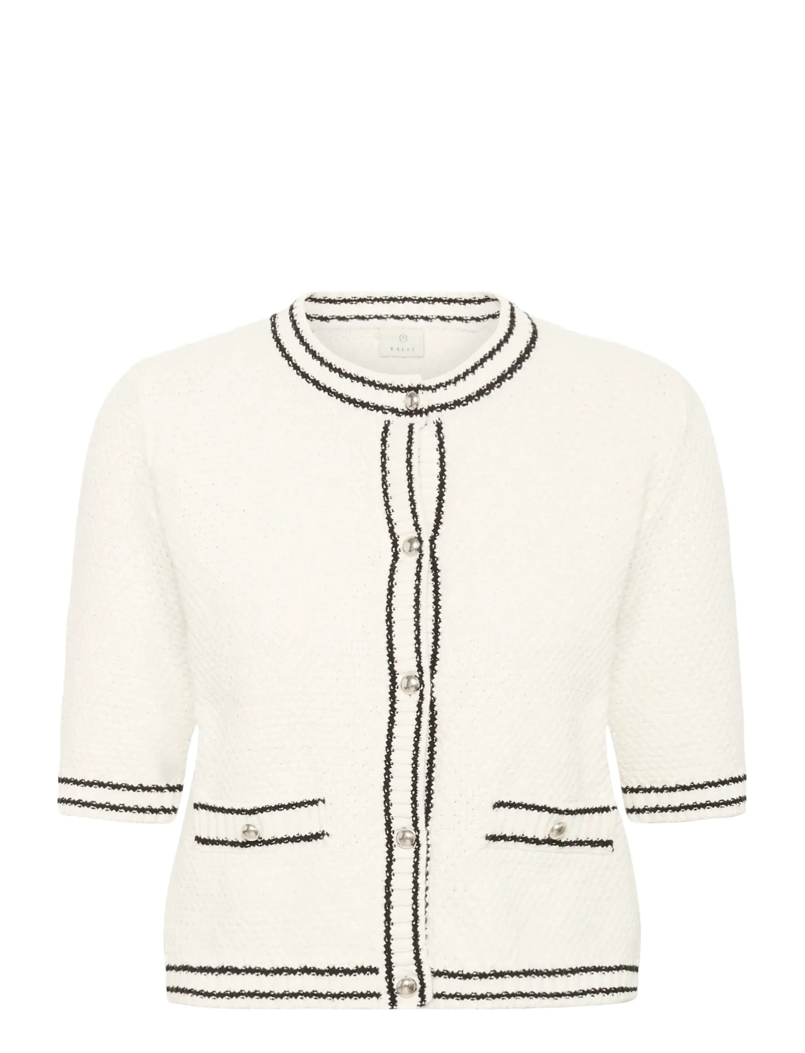 Kaffe KAcoco Knit Cardigan - Transitional Layering - CHALK / white
