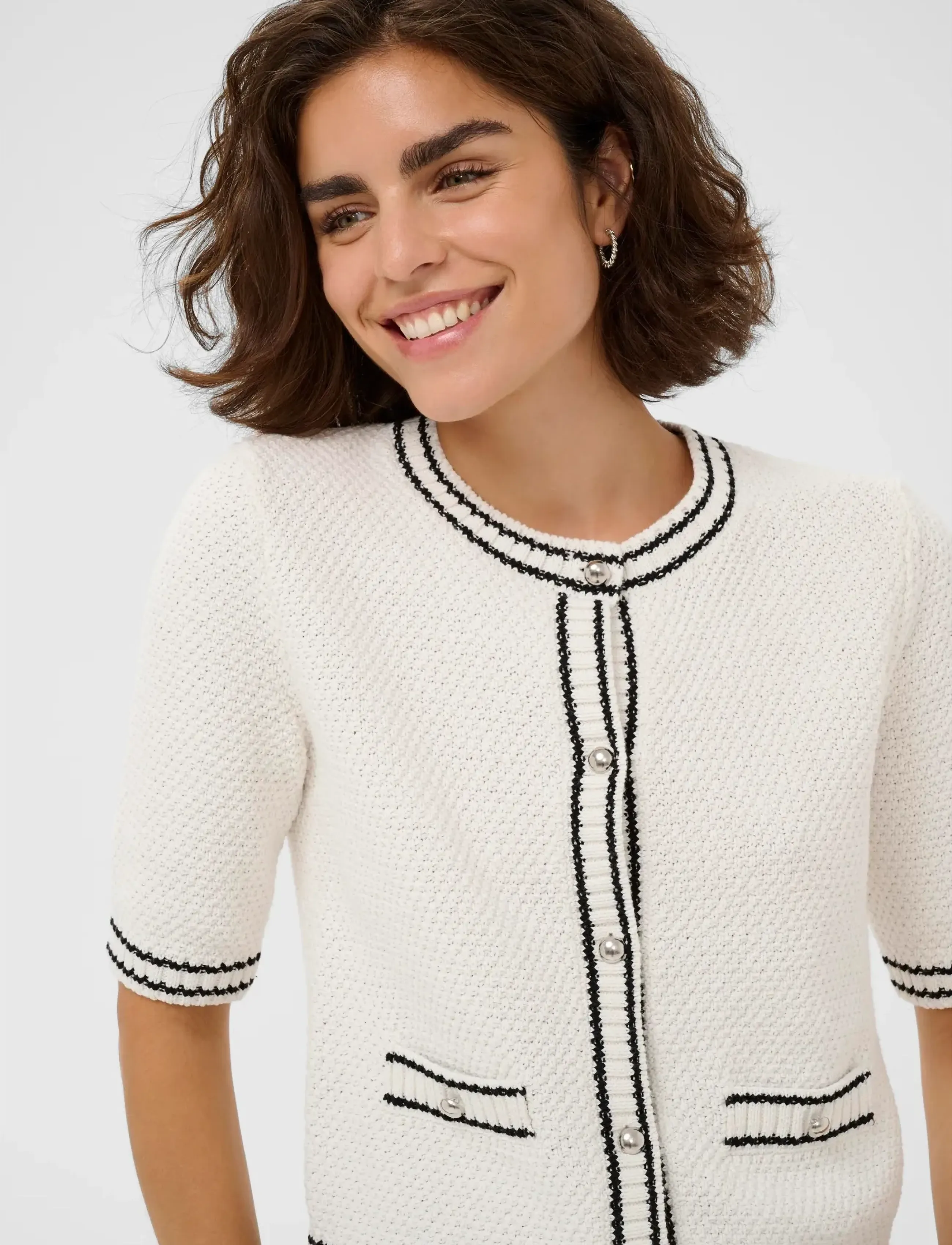 Kaffe - KAcoco Knit Cardigan - cardigans - chalk - 5