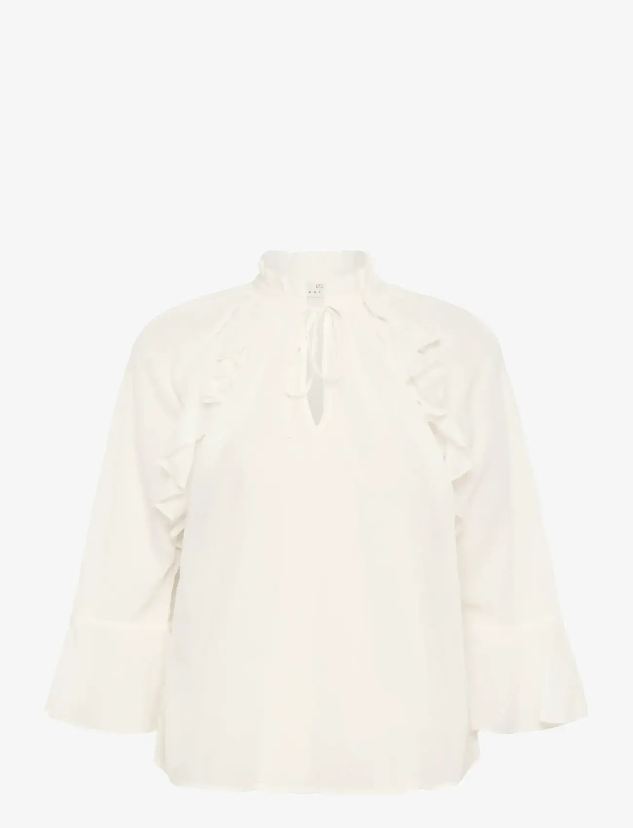 Kaffe - KAflora Blouse - long sleeved blouses - chalk - 1