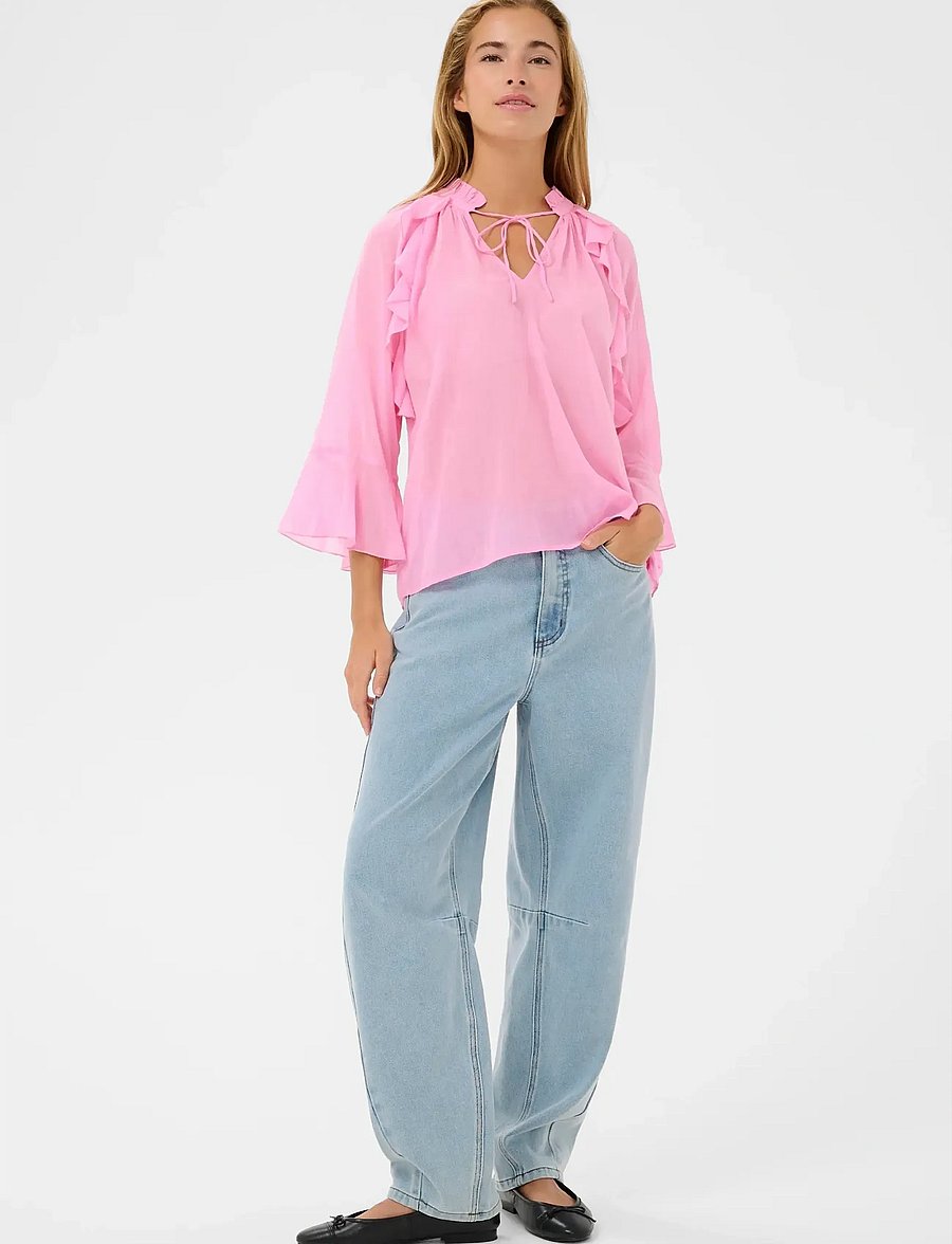 Kaffe - KAflora Blouse - langärmelige blusen - pink frosting - 3