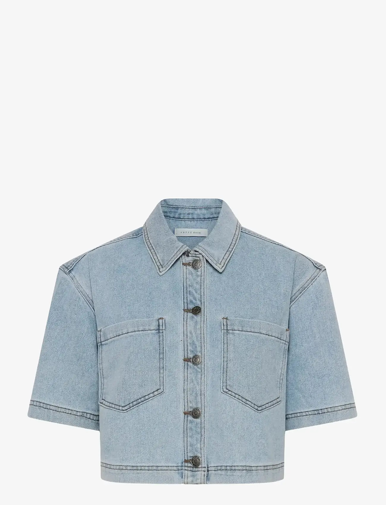 Kaffe - KAminna Denim Shirt - teksasärgid - light blue washed denim - 1