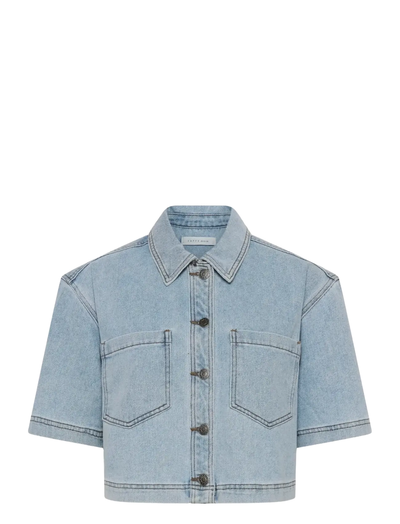 Kaffe KAminna Denim Shirt - Denimtøj - LIGHT BLUE WASHED DENIM / blue