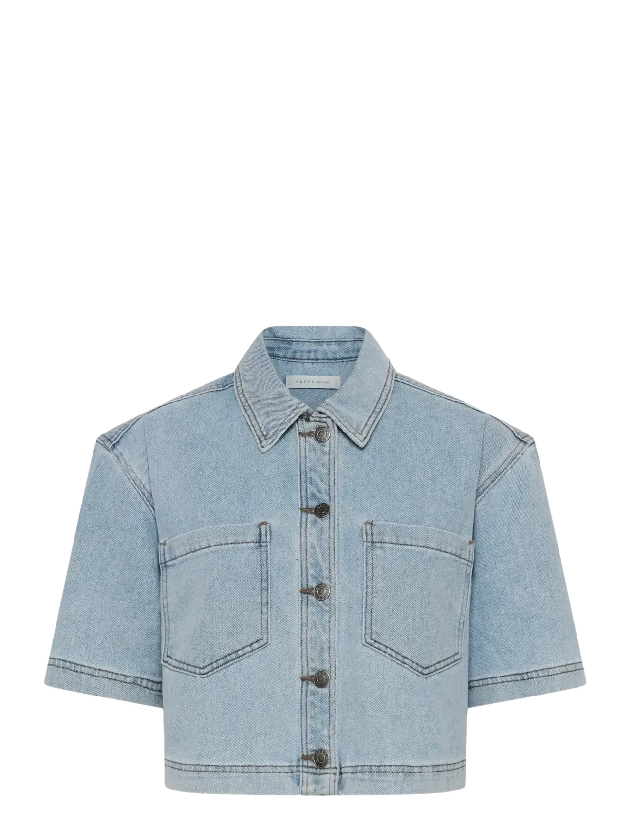 Kaffe KAminna Denim Shirt - Denim - LIGHT BLUE WASHED DENIM / blue