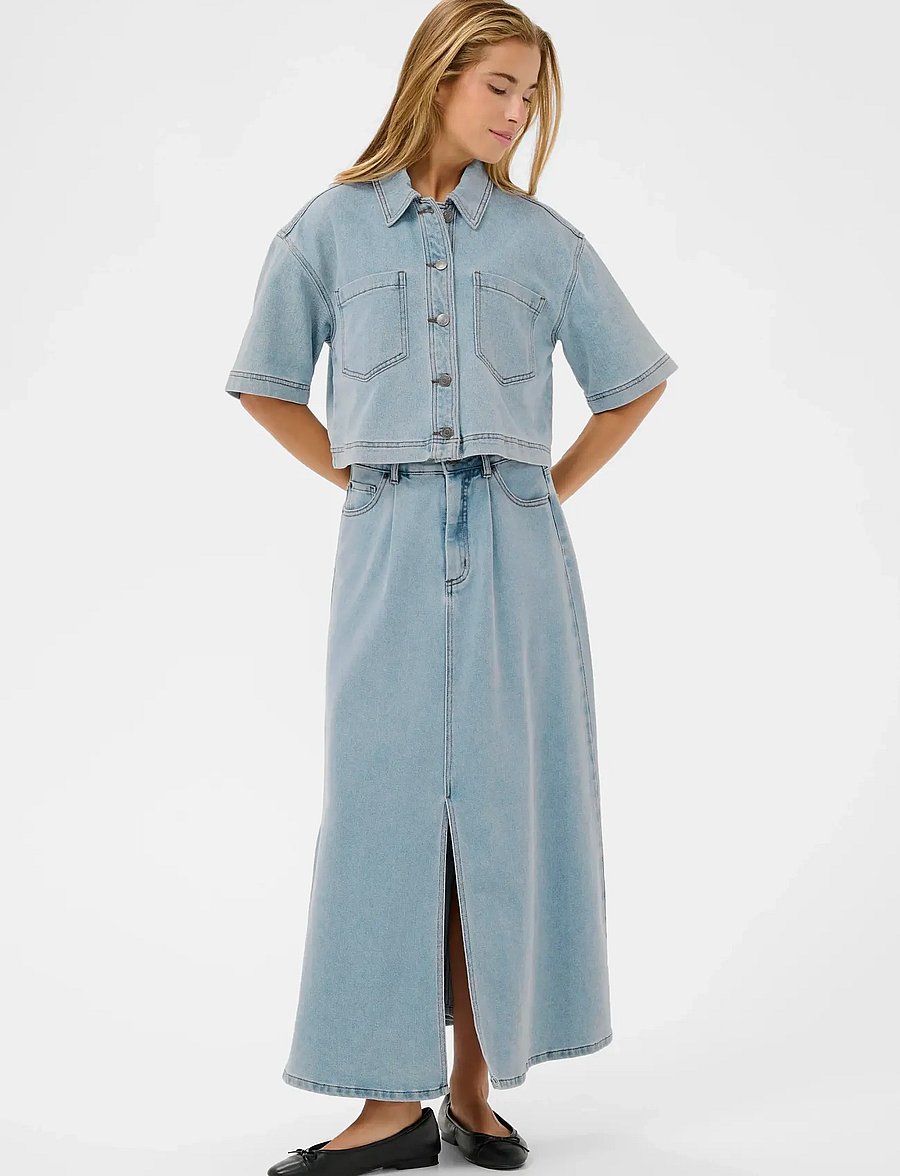 Kaffe - KAminna Denim Shirt - jeanshemden - light blue washed denim - 3