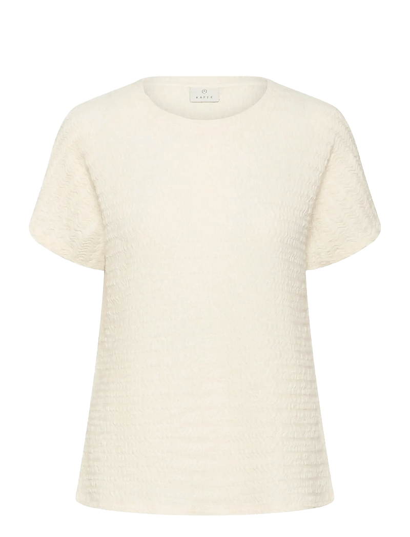 Kaffe - KAfelicity s/s Blouse - kurzämlige blusen - chalk - 1