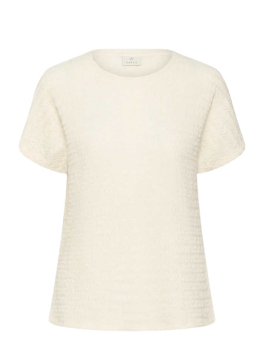Kaffe - KAfelicity s/s Blouse - kurzärmelige blusen - chalk - 1
