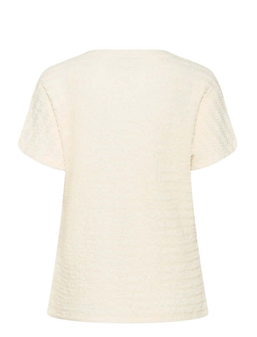 Kaffe - KAfelicity s/s Blouse - kurzärmelige blusen - chalk - 2