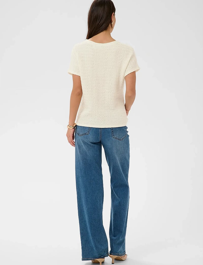 Kaffe - KAfelicity s/s Blouse - kurzämlige blusen - chalk - 4