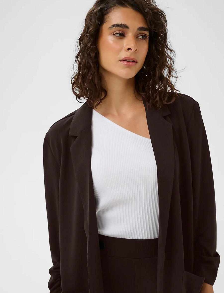 Kaffe - KAphoebe 3/4 sleeve Blazer - einreihige blazer - coffee bean - 4