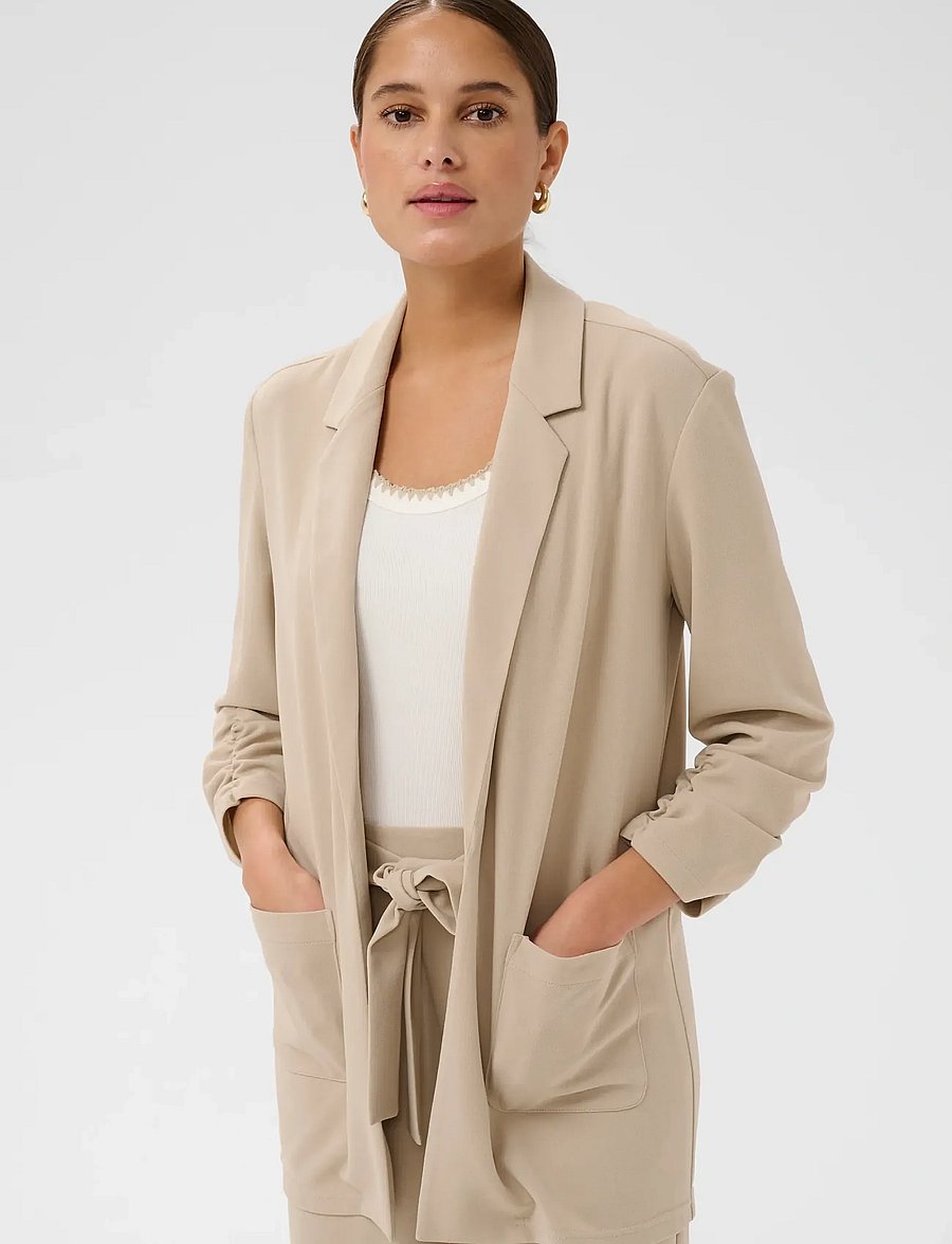 Kaffe - KAphoebe 3/4 sleeve Blazer - einreihige blazer - feather gray - 0