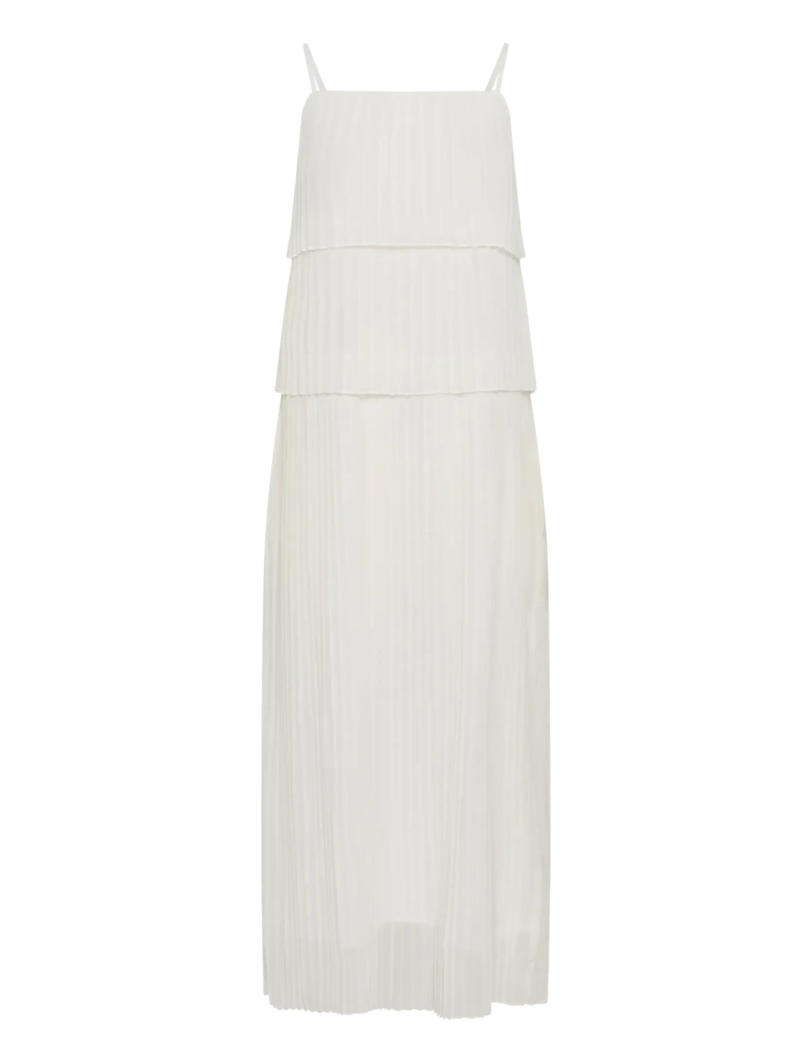 Kaffe KAkiera Plissé Dress - Kjoler - CHALK / white