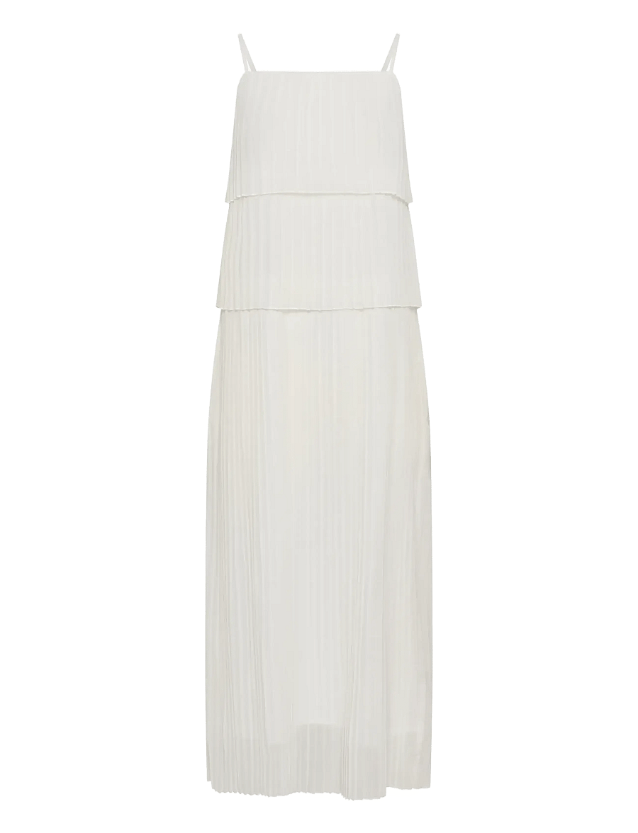 Kaffe - KAkiera Plissé Dress - sommarklänningar - chalk - 1