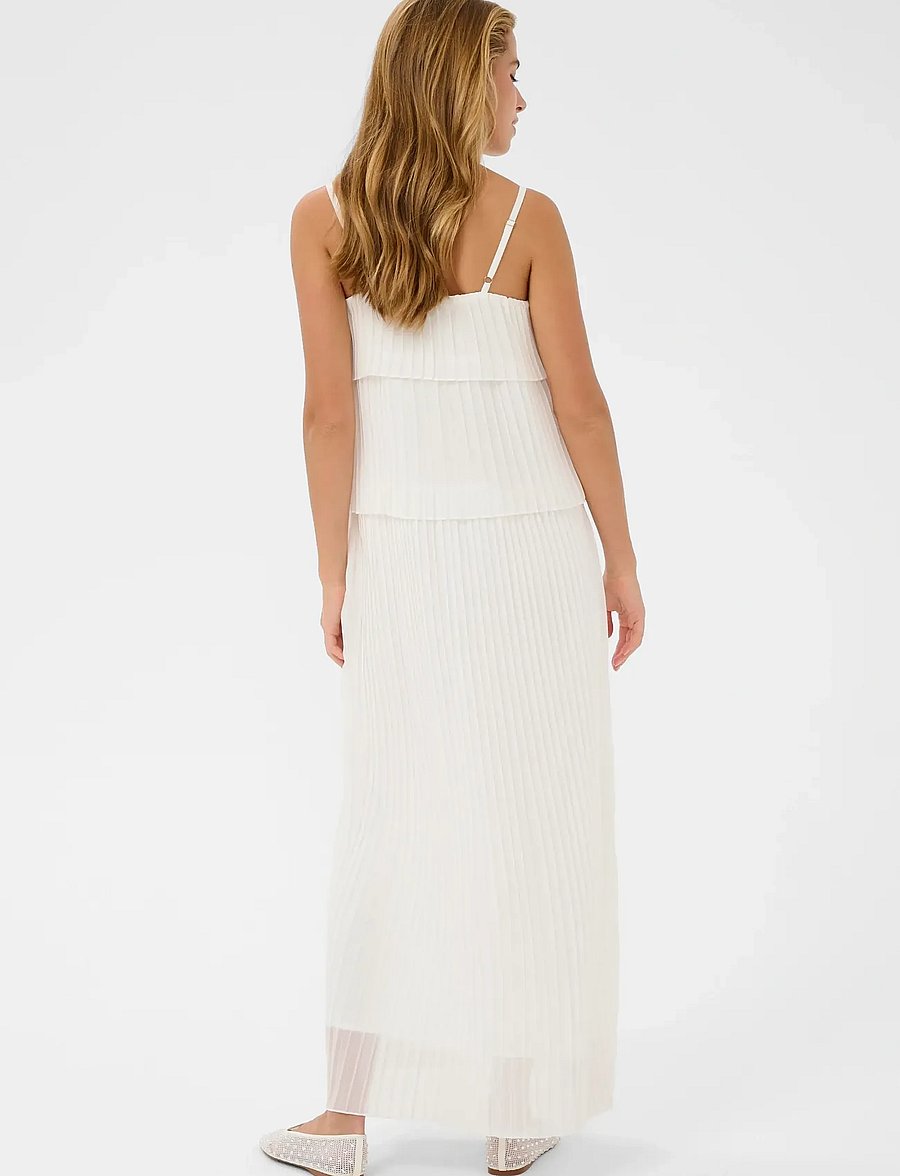 Kaffe - KAkiera Plissé Dress - sommarklänningar - chalk - 4