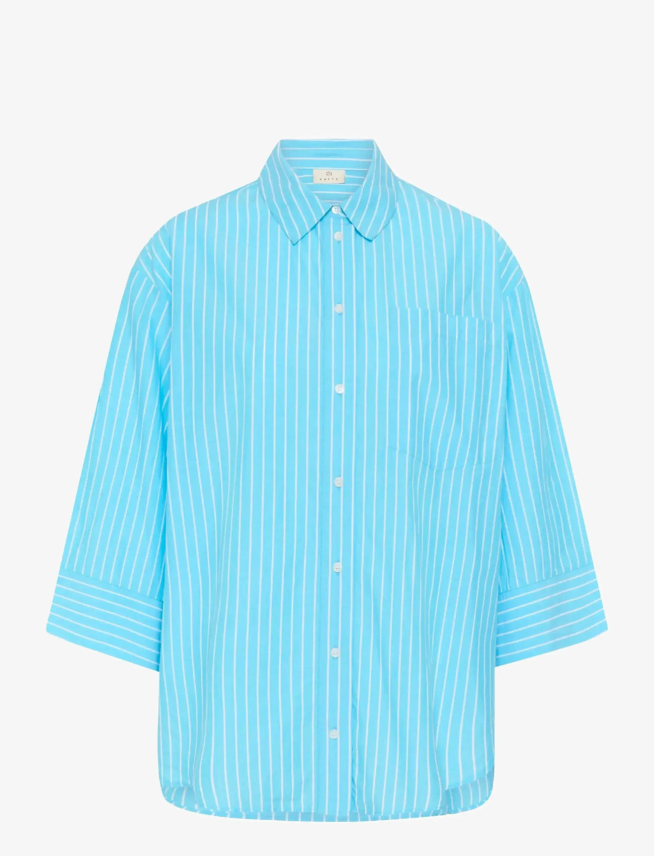 Kaffe - KAharlow shirt - långärmade skjortor - aquarius chalk stripe - 1