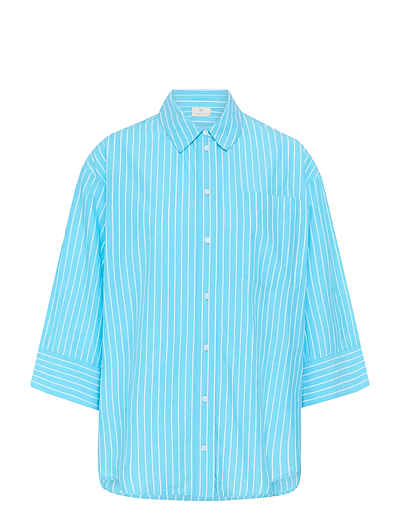 Kaffe KAharlow shirt - Langärmlige Hemden - AQUARIUS CHALK STRIPE / blue