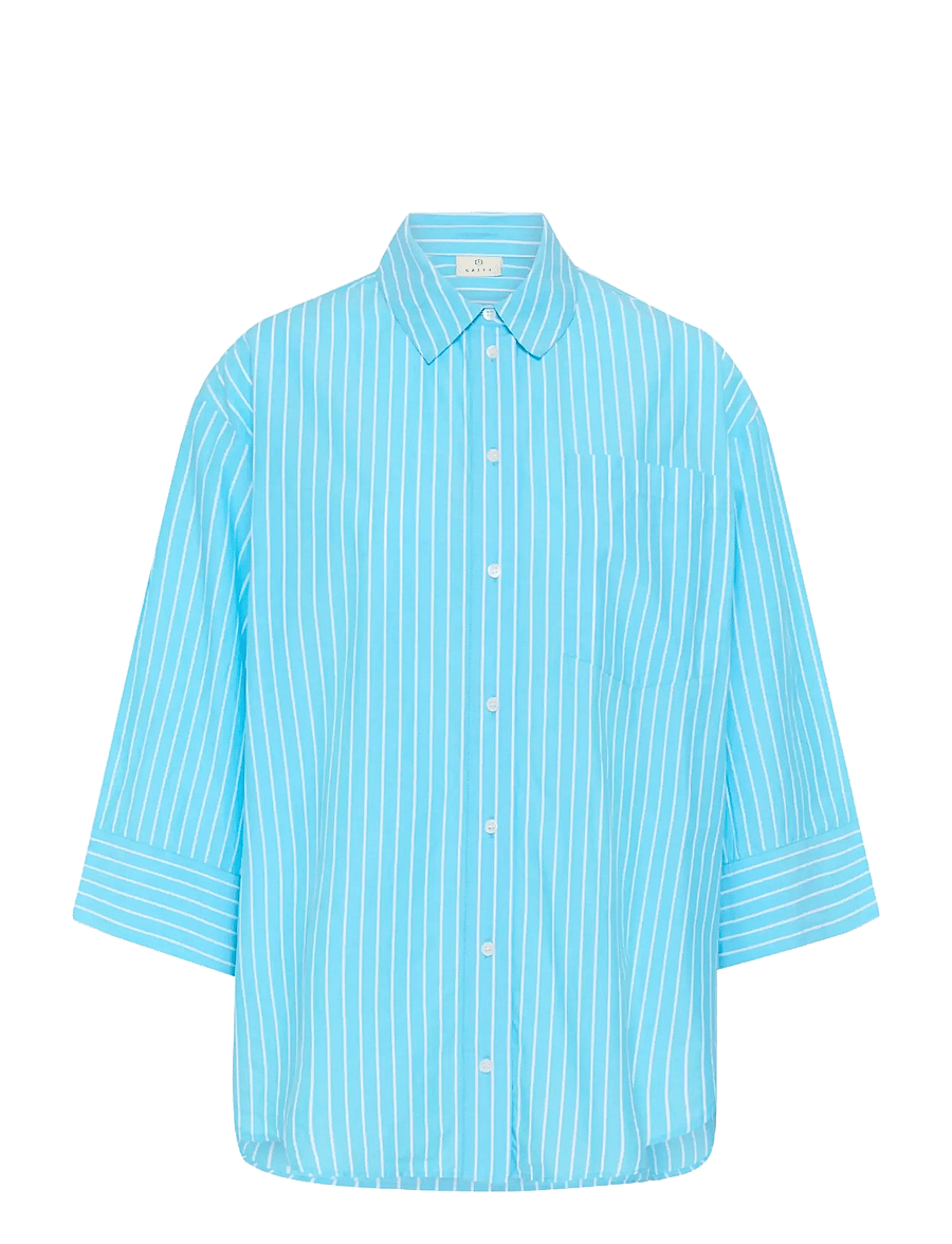 Kaffe - KAharlow shirt - langärmlige hemden - aquarius chalk stripe - 1