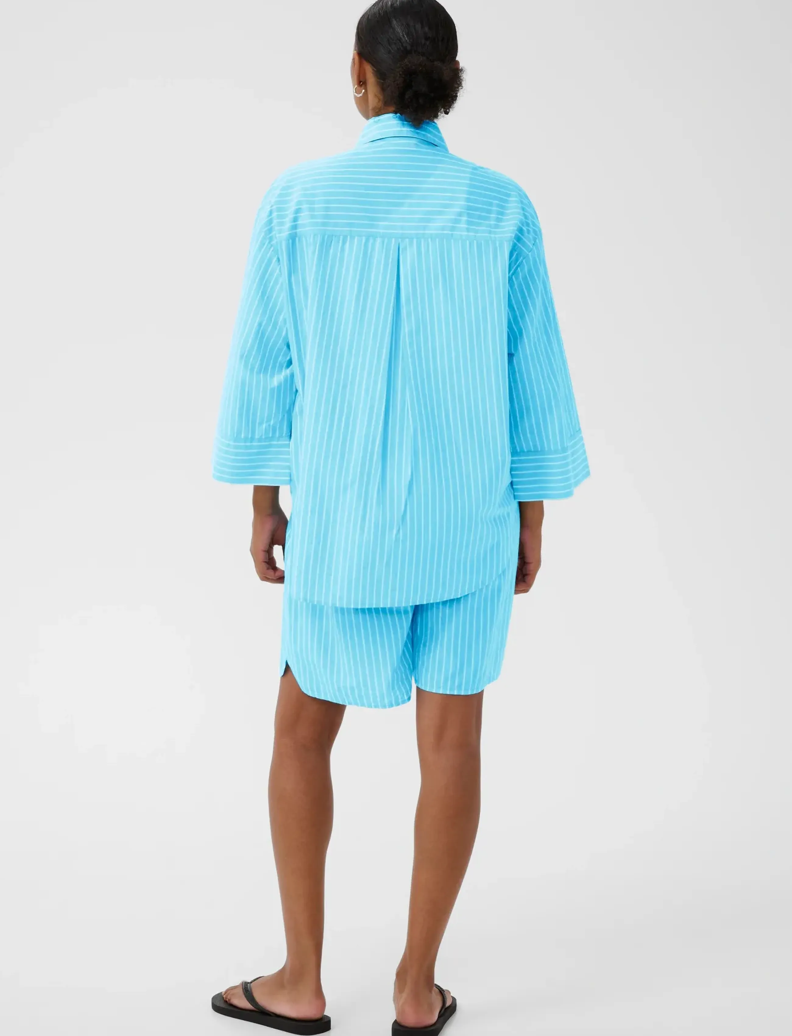 Kaffe - KAharlow shirt - langärmlige hemden - aquarius chalk stripe - 4