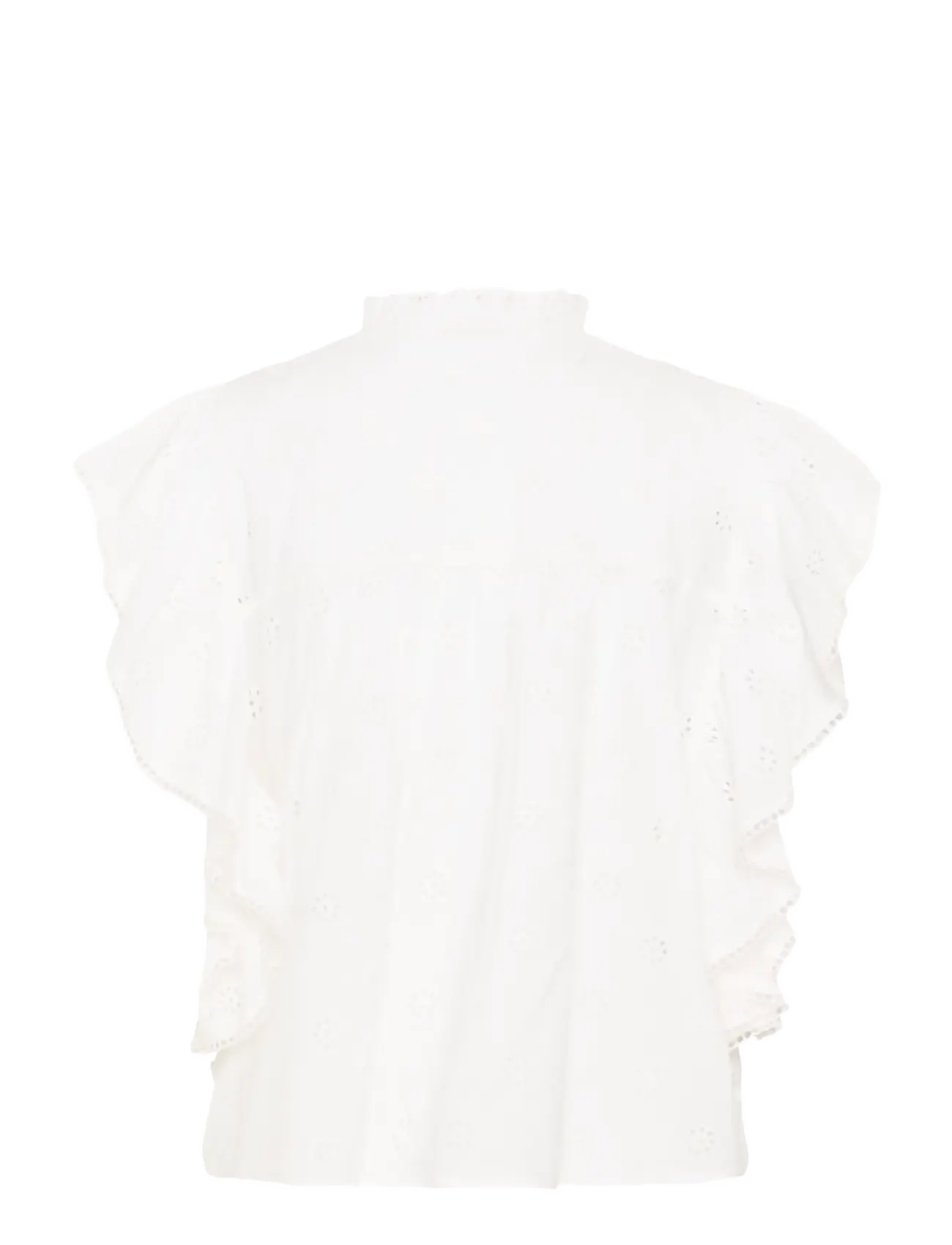 Kaffe - KAfiona Frill Top - kurzärmelige blusen - chalk - 2