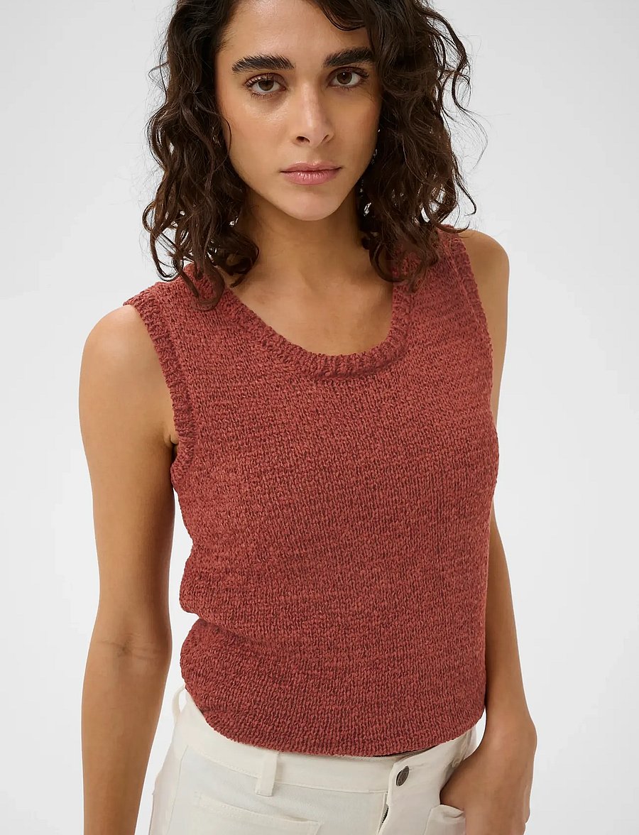 Kaffe - KAsilivia Top - strickwesten - henna - 4