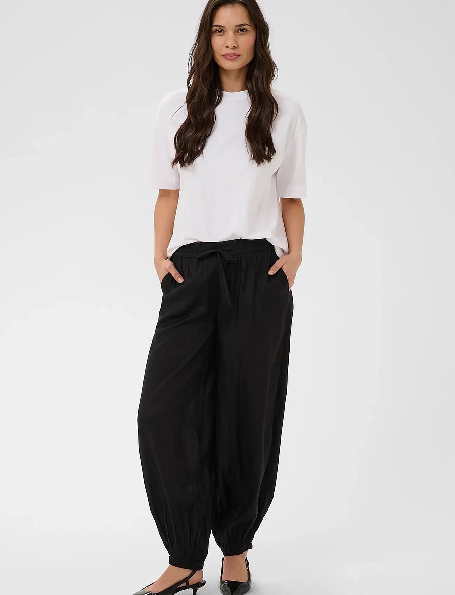 Kaffe - KAbella Pants - barrelbyxor - black deep - 3