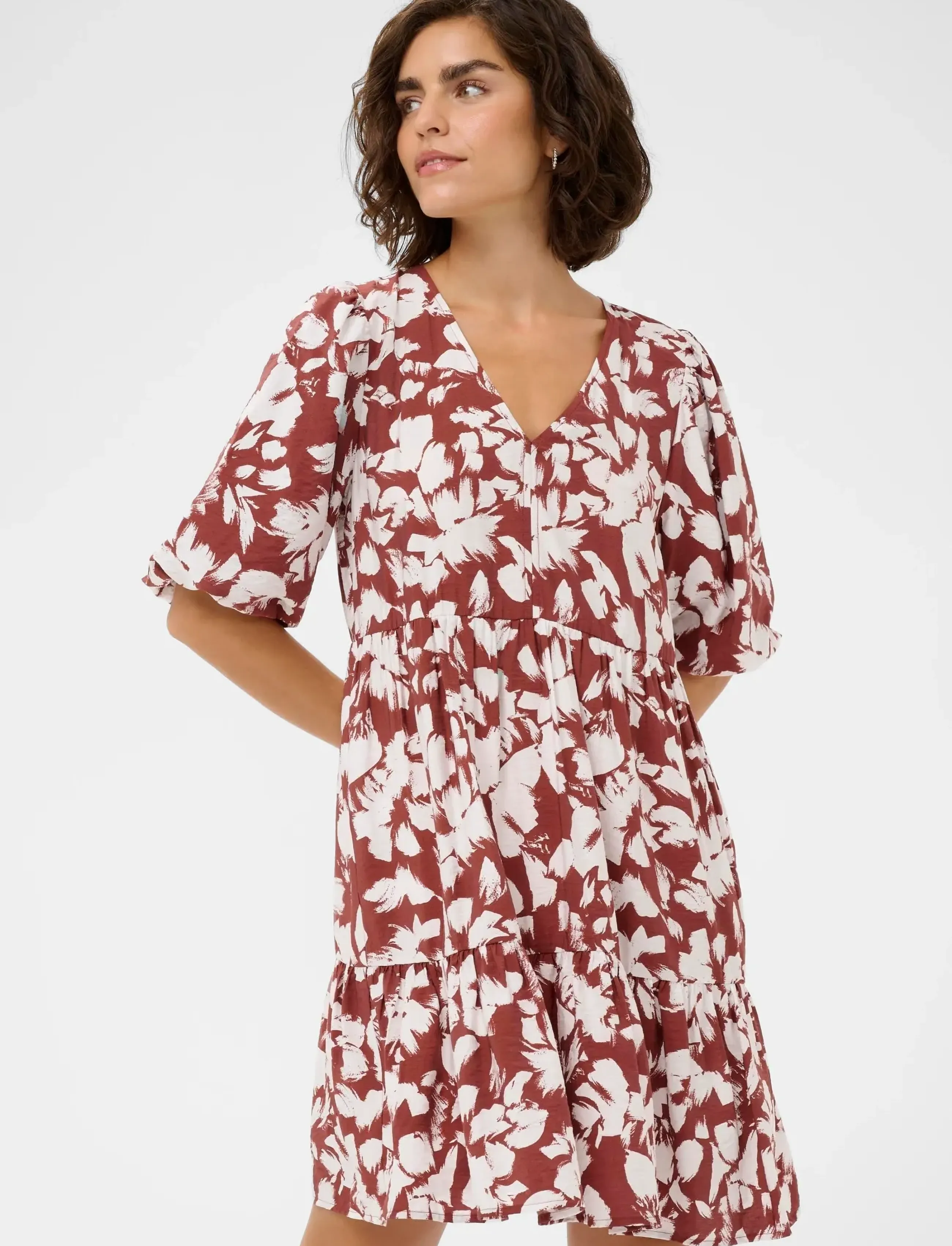 Kaffe Kaevie Dress, 40, Brown, Kjoler > Kort Kjole, Dame
