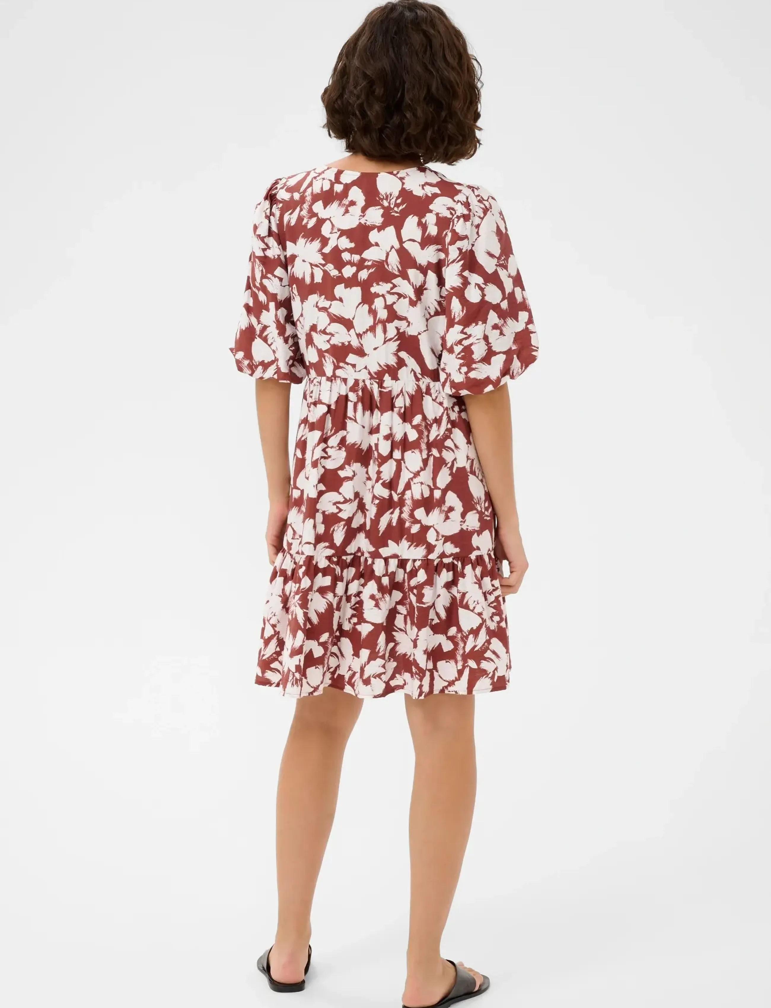 Kaffe - KAevie Dress - sommarklänningar - henna chalk flower - 4