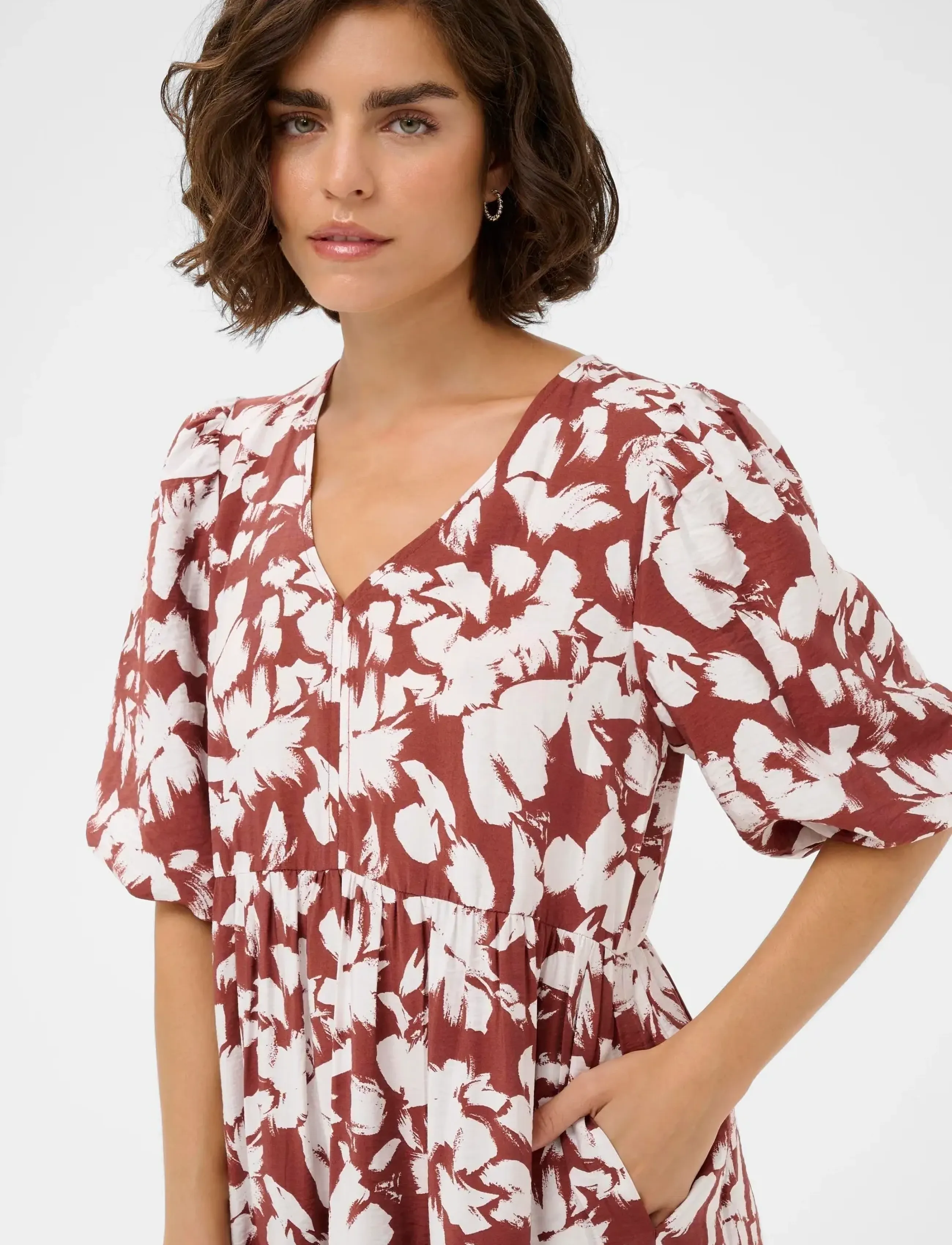 Kaffe - KAevie Dress - sommarklänningar - henna chalk flower - 5
