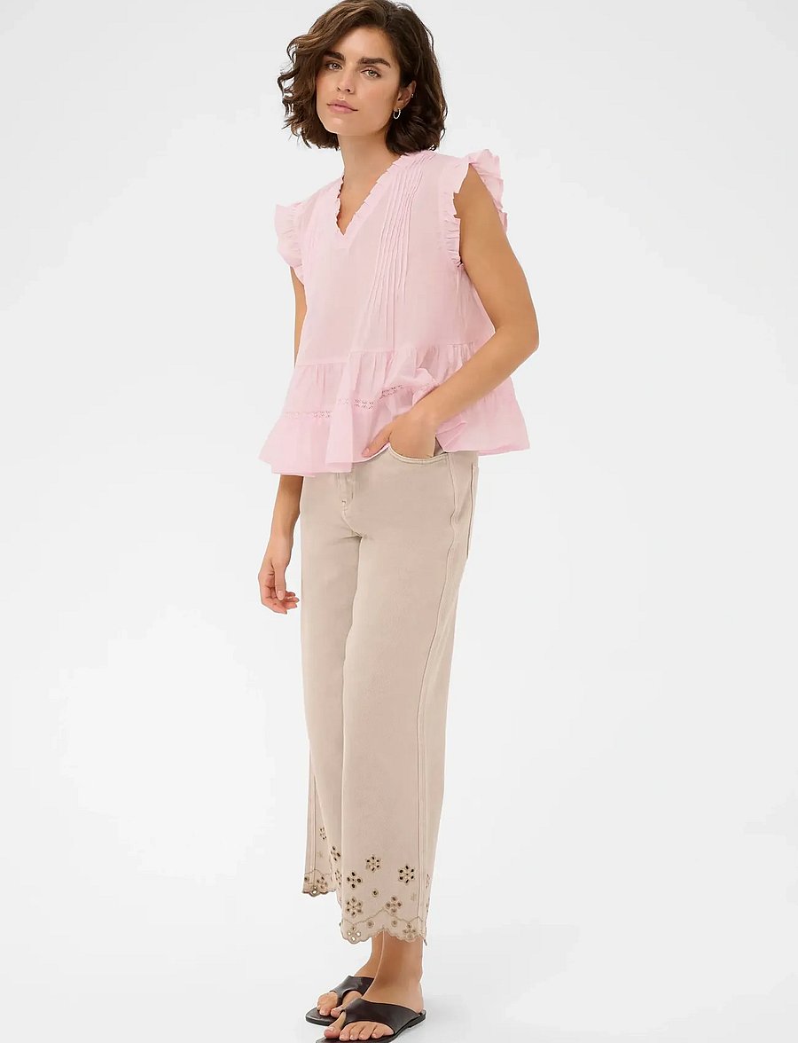 Kaffe - KAvalerie Top - kortärmade blusar - ballerina - 3