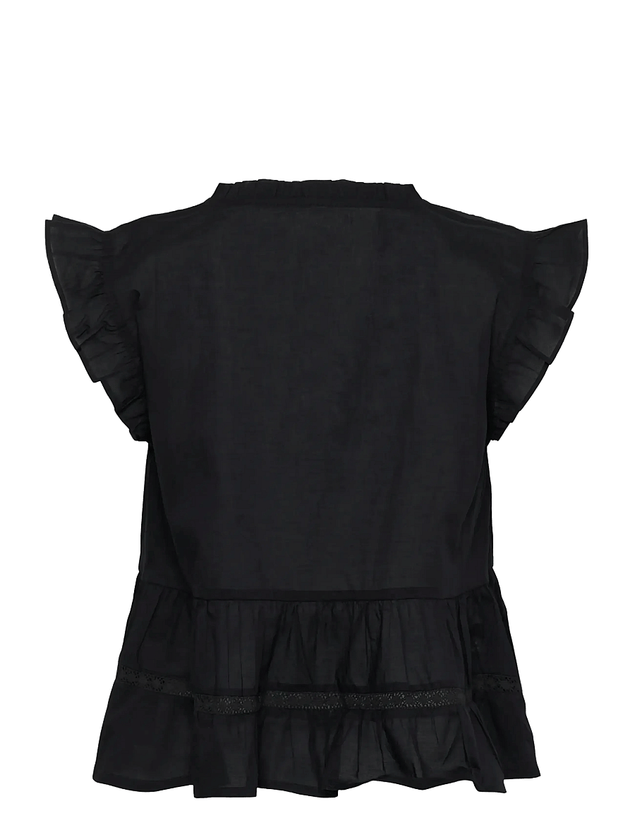 Kaffe - KAvalerie Top - kurzärmelige blusen - black deep - 2