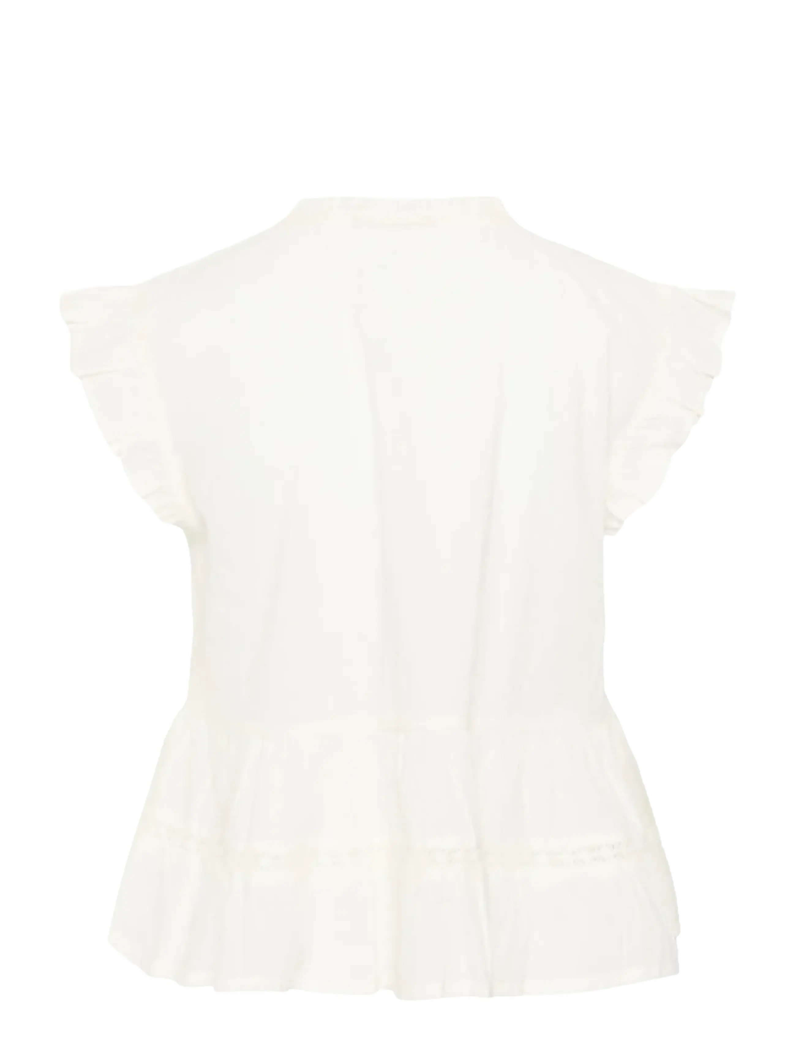 Kaffe - KAvalerie Top - kortærmede bluser - chalk - 2