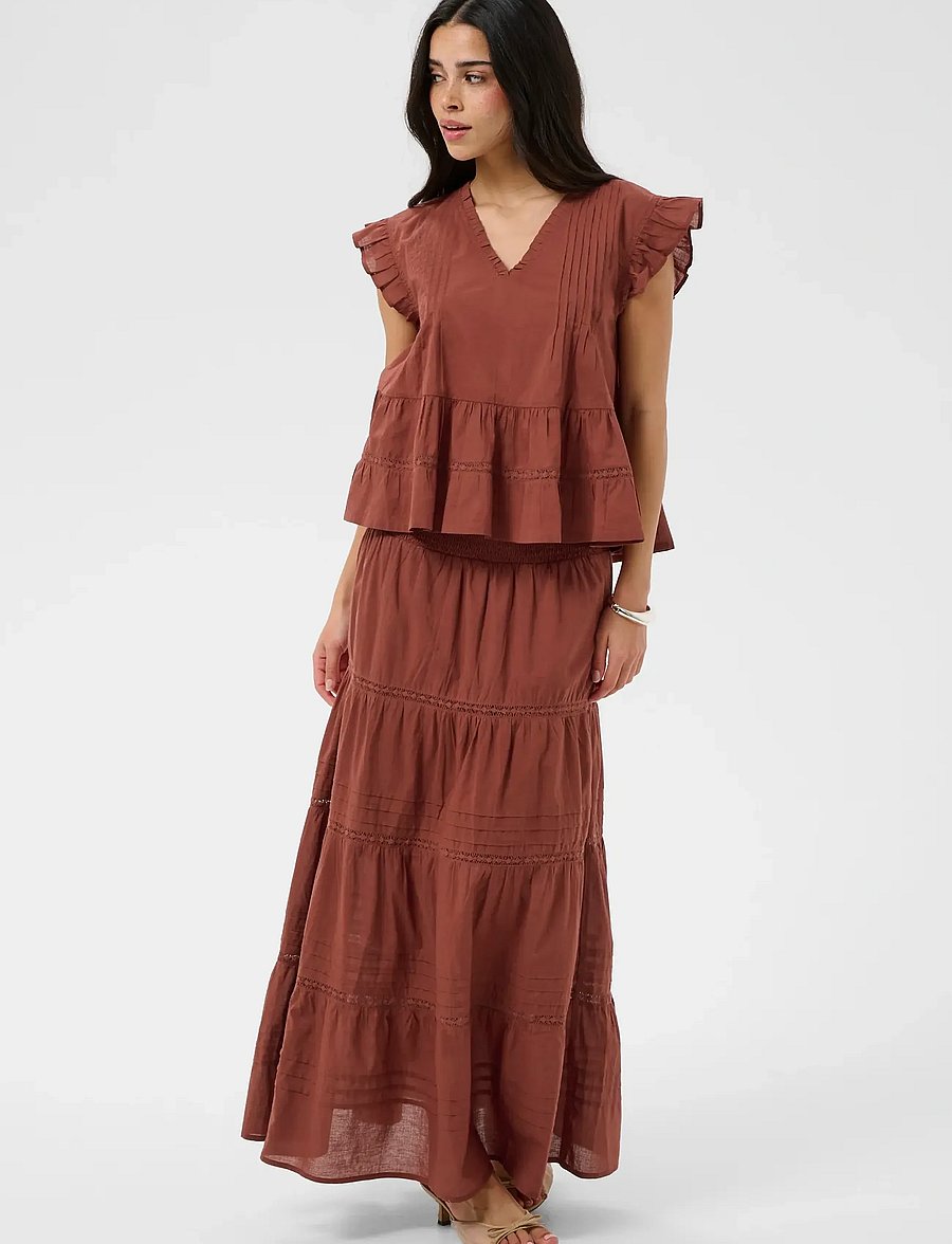 Kaffe - KAvalerie Top - kurzärmelige blusen - henna - 3