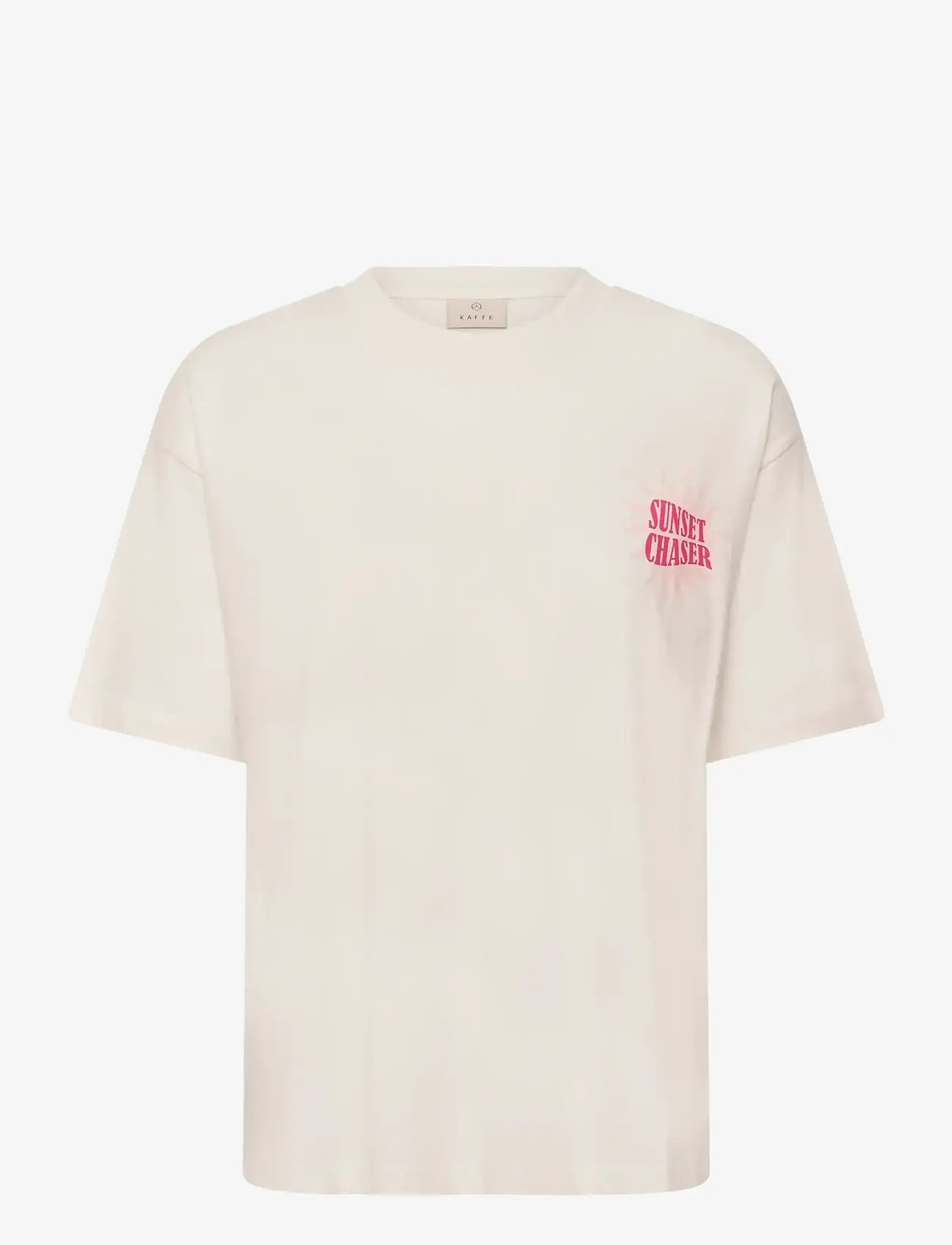 Kaffe - KAkelly T-Shirt - t-särgid - chalk w. black deep artwork - 1