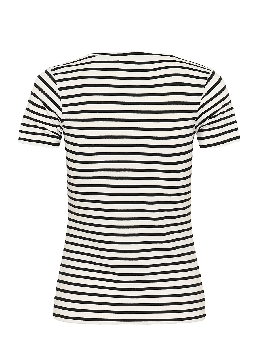 Kaffe - KAliddy Flower T-Shirt - t-shirts - chalk/black deep stripe flower - 2